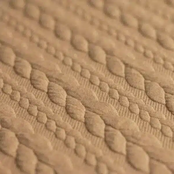 Cable Knit Jacquard Fabric Camel x