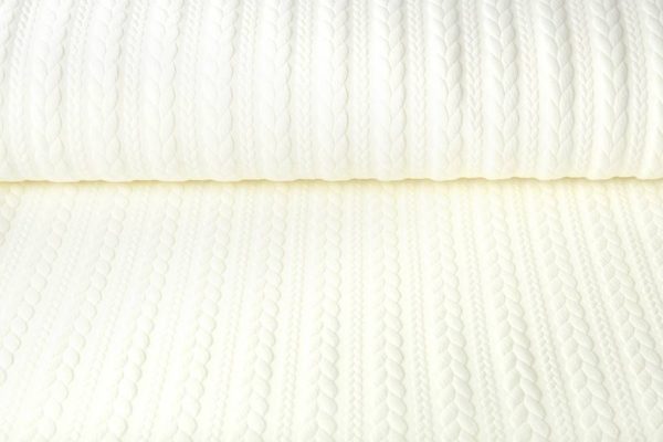 material textil knitted cable off white 3