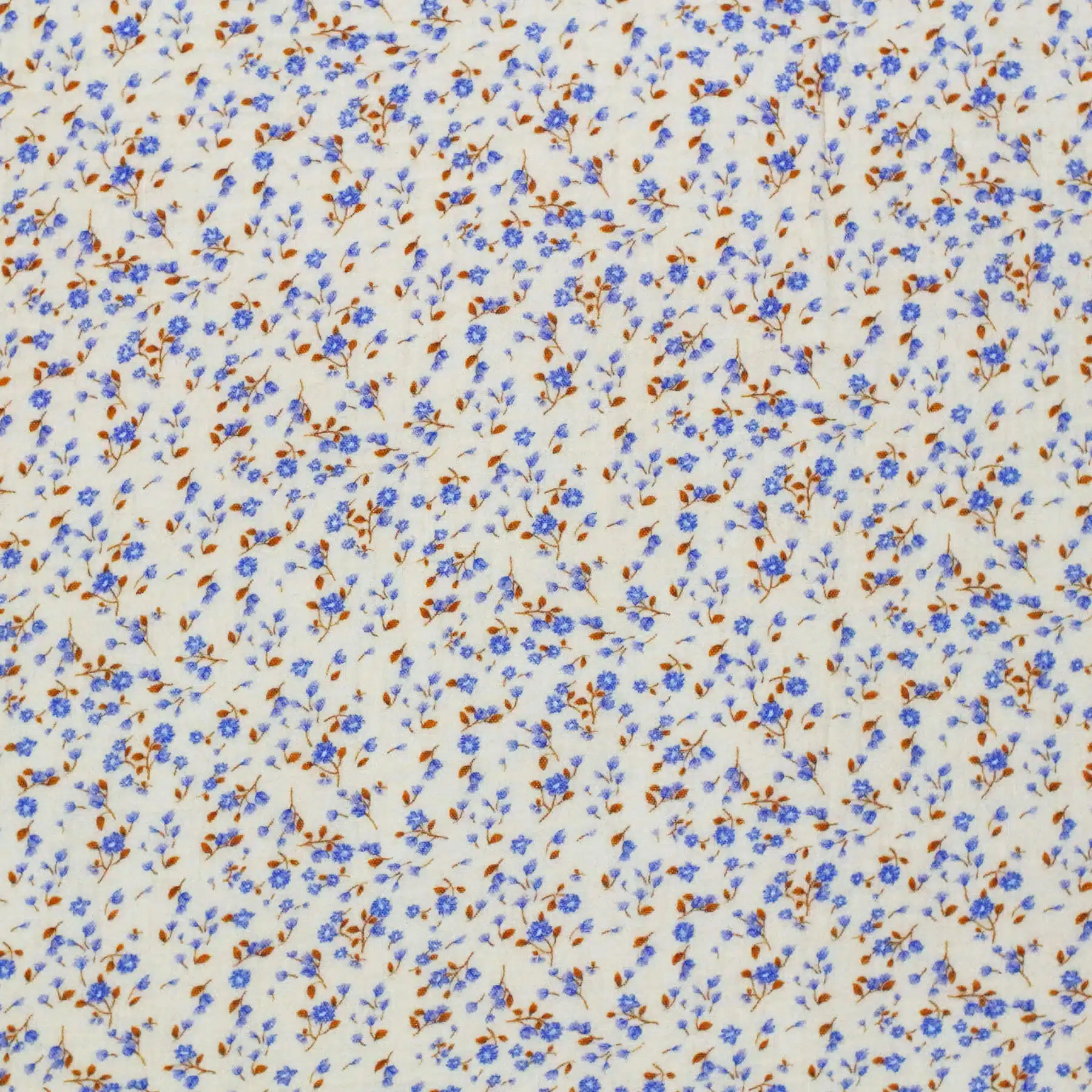 Double Gauze Fabric Blue Mini Flowers x Double Gauze Fabric Blue Mini Flowers x