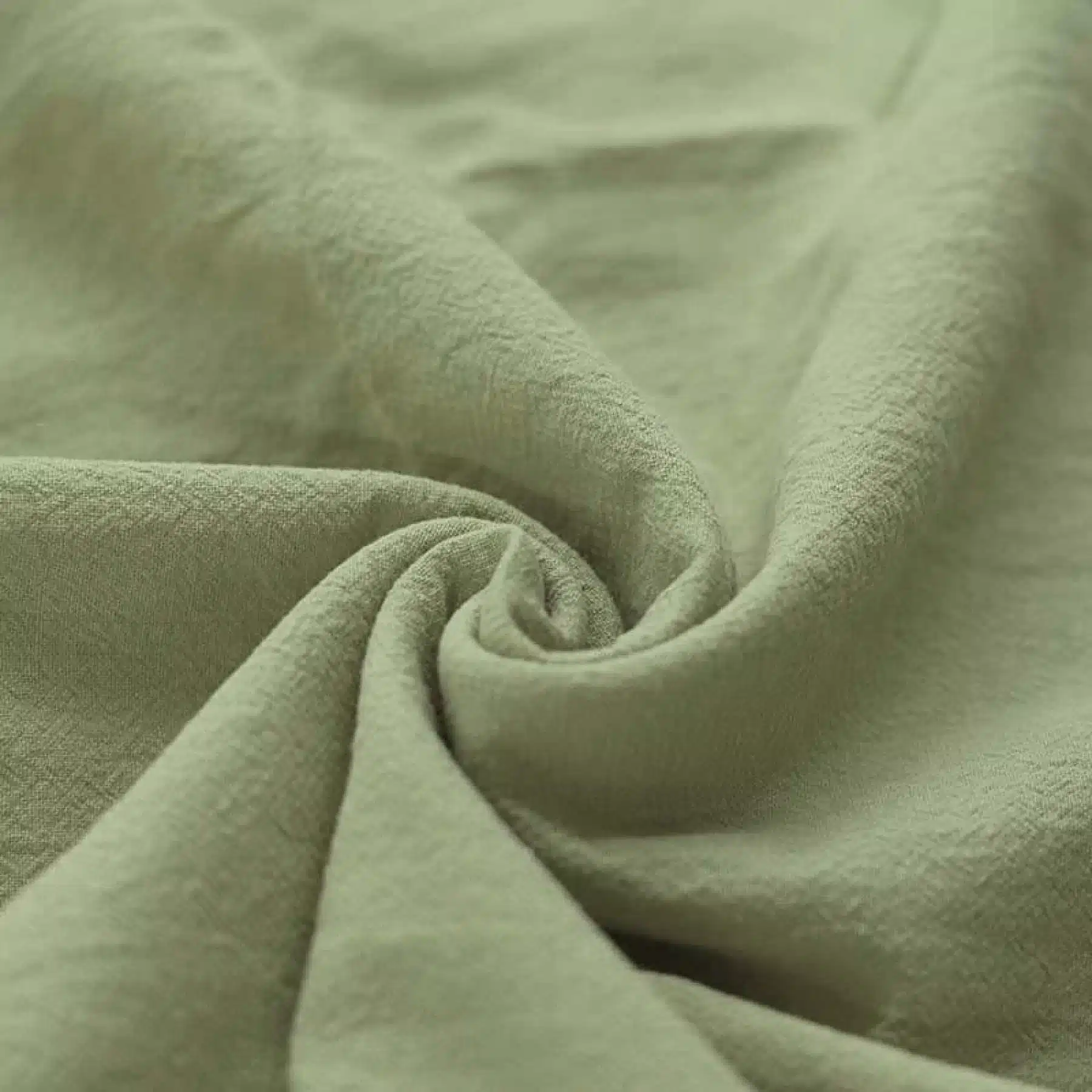 Washed Cotton Fabric Olive Green x Washed Cotton Fabric Olive Green x